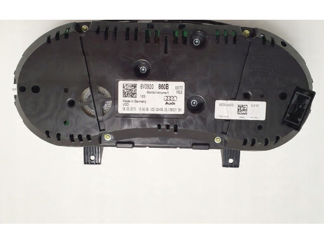 Панель приборов 8V0920860B, 8V0920860B   Audi A3 S3 8V       