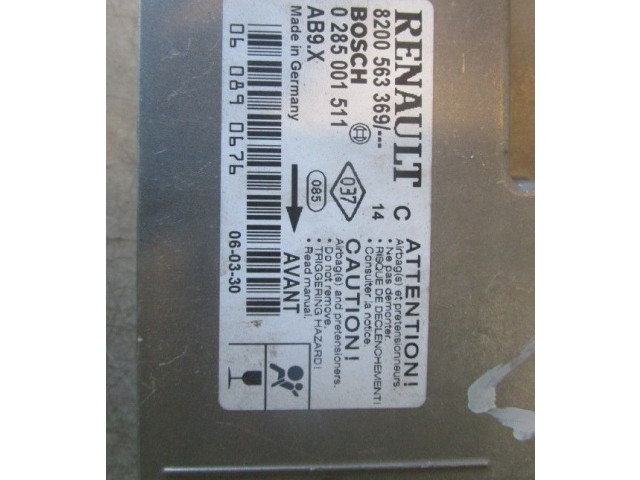 Блок подушек безопасности 8200563369, 0285001511 Renault Clio III