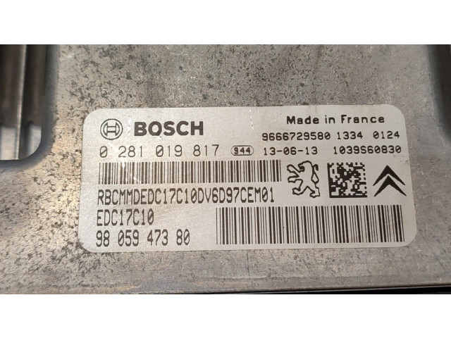 Řídící jednotka 0281019817 Citroen Berlingo 2013