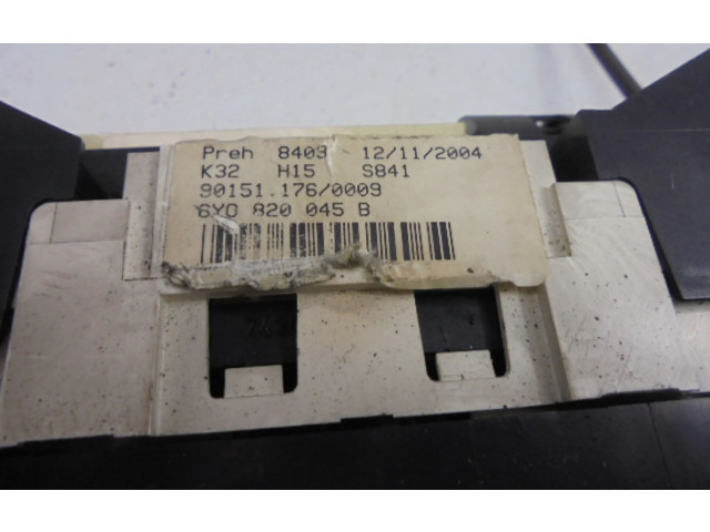 Блок управления климат-контролем 6Y0820045B, 6Y0820045B   Skoda Fabia Mk1 (6Y)