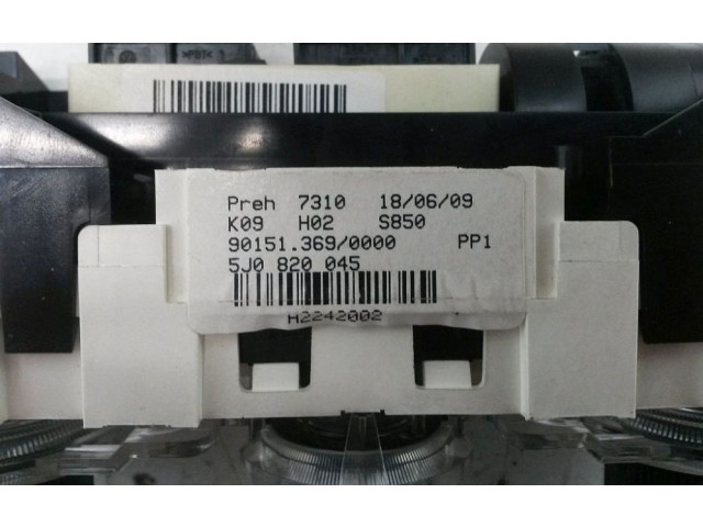 Блок управления климат-контролем 5J0819045, 5J0819045 Skoda Fabia Mk2 (5J)