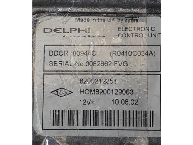 Блок управления 8200212351, R0410C034A Renault Clio II