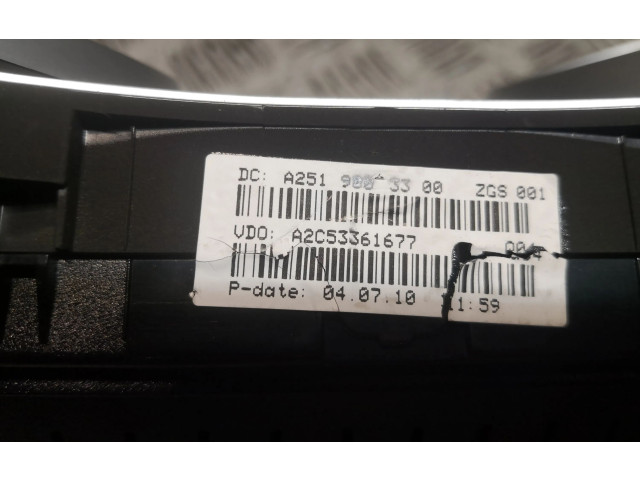 Přístrojová deska Mercedes-Benz ML W164 2007 A2C53168071