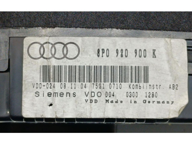 Панель приборов 8P0920900K Audi A3 S3 A3 Sportback 8P