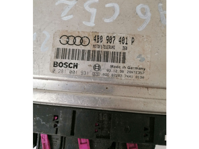 Řídící jednotka 4B0907401P, 0281001931 Audi A4 S4 B6 8E 8H 2002