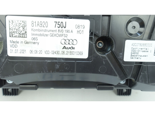 Панель приборов 81A920750J, 81A920750J Audi Q2 -