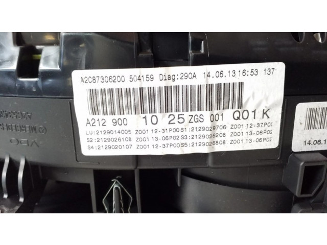 Přístrojová deska Mercedes-Benz E C207 W207 2013 A2129001025