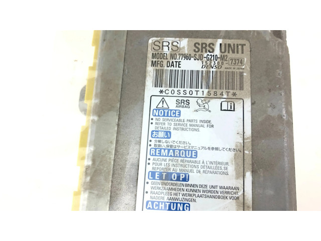 Блок подушек безопасности 77960SJDG210M2, 152300-7374 Honda FR-V