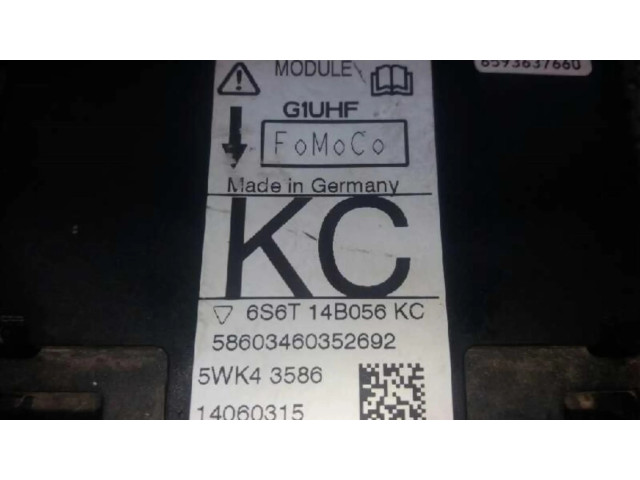 Блок подушек безопасности 6S6T14B056KC, CENTRALITAAIRBAG   Ford Fusion