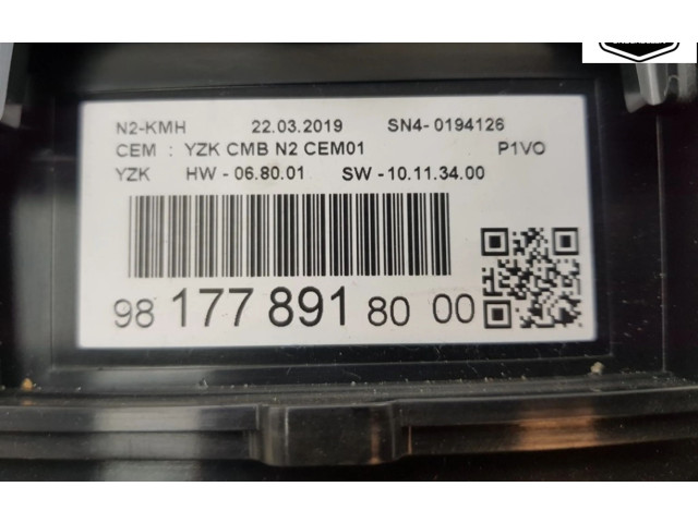 Панель приборов 9817789180, 9817789180 Opel Combo E