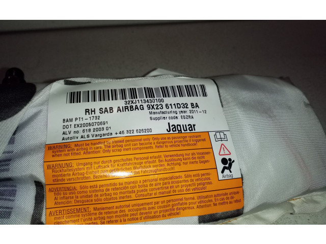 Подушка безопасности в сиденье 9X23611D32BA Jaguar XF X250