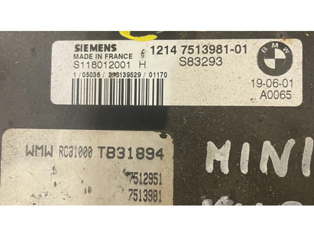 Řídící jednotka S118012001 Mini Cooper Hatch Hardtop 2005