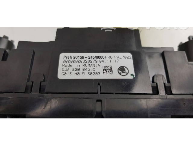 Блок управления климат-контролем 5JA820045C, 5JA820045C   Skoda Rapid (NH)