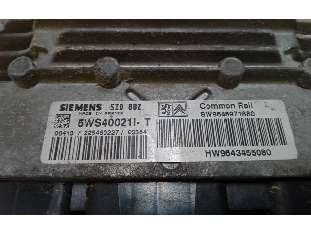 Řídící jednotka 9648971880, 5WS40021I-T Citroen C3 2003