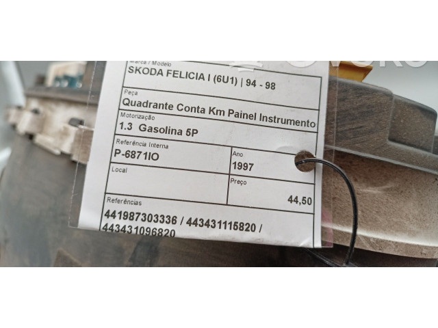 Přístrojová deska Skoda Felicia I 1997 441987303336, 443431096820