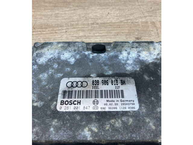 Блок управления двигателем Блок управления 038906018BN, 0281001847 Audi A3 S3 8L