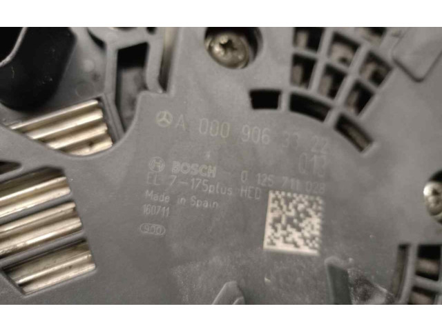 Генератор A0009063322, 0125711028   Mercedes-Benz GLA W156      