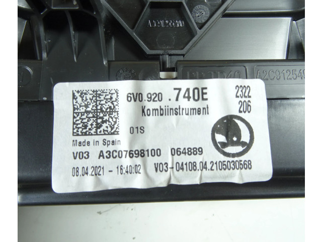 Панель приборов 6V0920740E, 6V0920740E Skoda Fabia Mk3 (NJ)