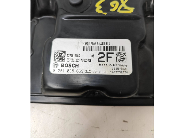 Блок управления двигателя 237101118S, 0281035669 Dacia Lodgy