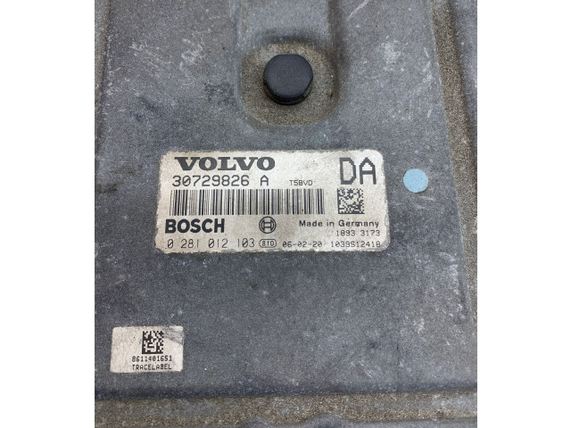 Блок управления двигателя 30729826A, 1039S12418 Volvo S60