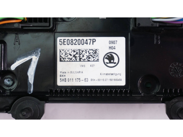 Блок управления климат-контролем 5E0820047P   Skoda Octavia Mk3 (5E)