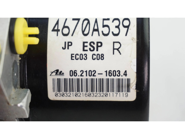 Блок АБС 4670A539, 06210216034 Mitsubishi Lancer VIII 2007 - 2017 года