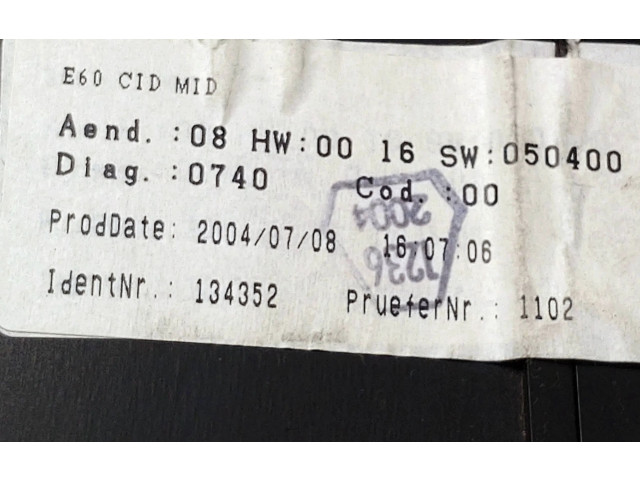 Pojistková skříňka Спидометр (приборный щиток) 6945661, 65826945661 BMW 5 E60 E61 2006