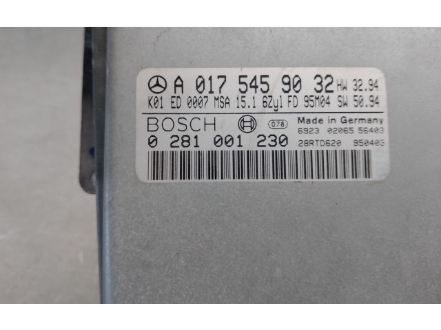 Řídící jednotka A0175459032, 0281001230 Mercedes-Benz E W124 1995