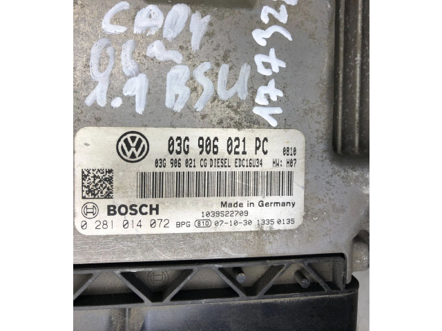 Řídící jednotka 03G906021CG, 0281014072 Volkswagen Caddy 2007