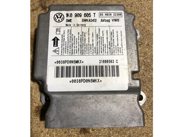 Блок подушек безопасности 1K0909605T, 5WK43412   Volkswagen Jetta V