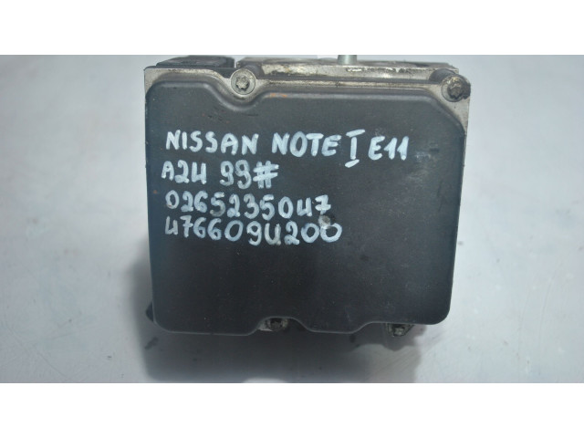 Блок АБС 476609U200, 0265235047 Nissan Note (E11) 2006 - 2014 года