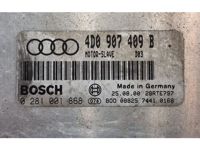Блок управления двигателя 4D0907409B, 0281001868   Audi A8 S8 D2 4D