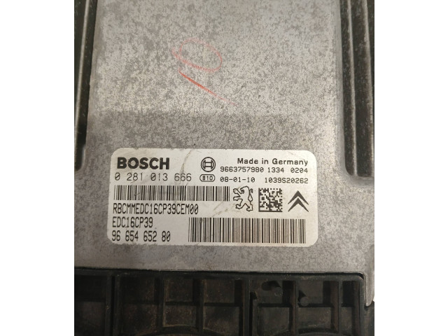 Блок управления двигателя 9665465280, 0281013666   Citroen C-Crosser