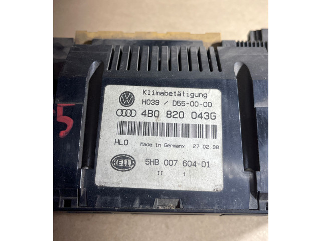 Блок управления климат-контролем 4B0820043G, 5HB00760401   Audi A6 S6 C5 4B
