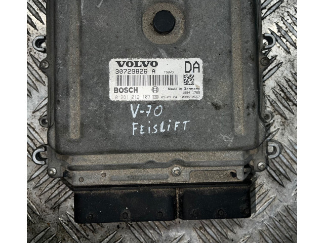 Блок управления двигателя 30729826A, 0281012103 Volvo V70