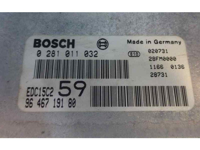 Блок управления двигателя 9646719180 Citroen C8