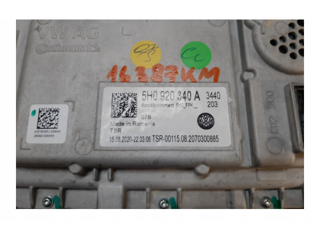 Pojistková skříňka Спидометр (приборный щиток) 5H0920340A, 16387 Volkswagen Golf VIII 2020
