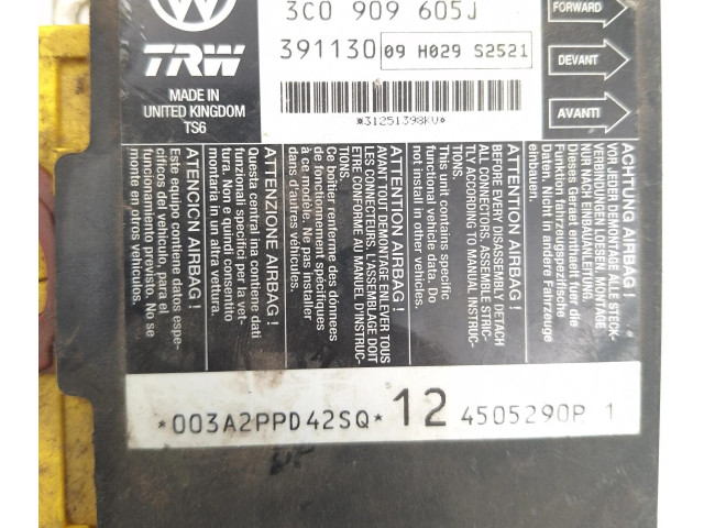 Блок подушек безопасности 3C0909605J, 391130   Volkswagen PASSAT B6