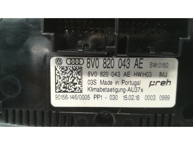 Блок управления климат-контролем 8V0820043AE Audi A3 S3 A3 Sportback 8P