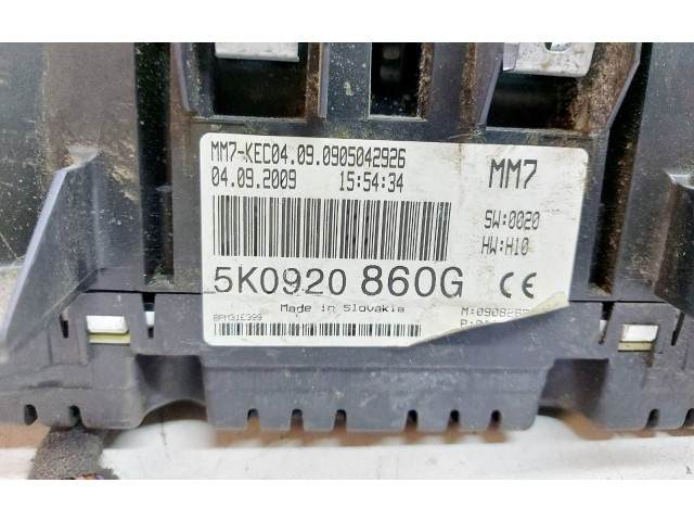 Панель приборов 5K0920860G Volkswagen Golf VI