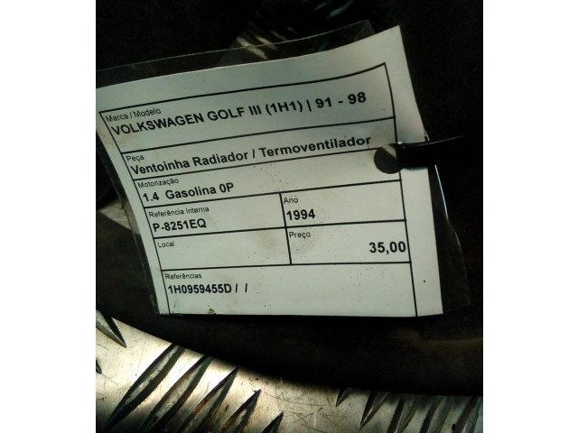 Вентилятор печки 1H0959455D Volkswagen Golf III