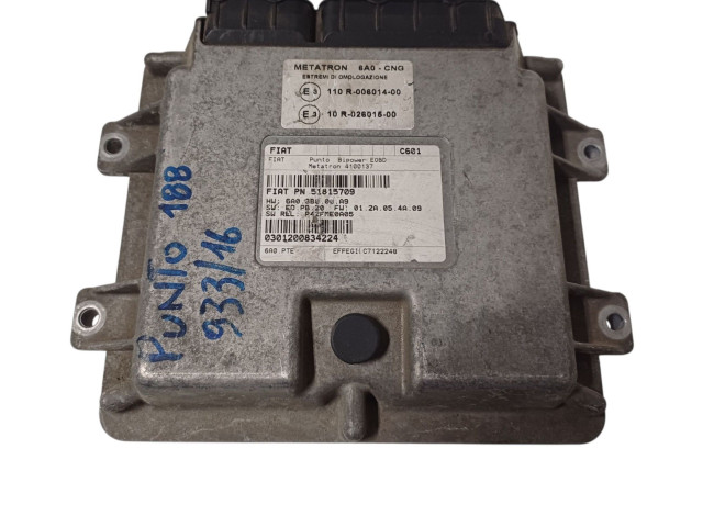Řídící jednotka 51815709, 188A4000 Fiat Punto (199) 2008