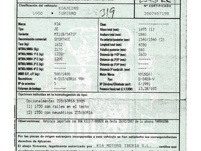 Turbodmychadlo Турбина TURBOCOMPRESOR KIA Sportage 2.0