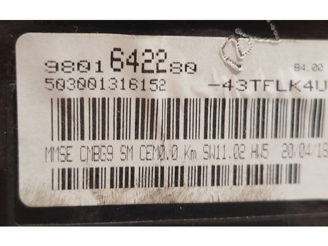 Přístrojová deska  Citroen Berlingo 2018 9801642280, 503001316152  