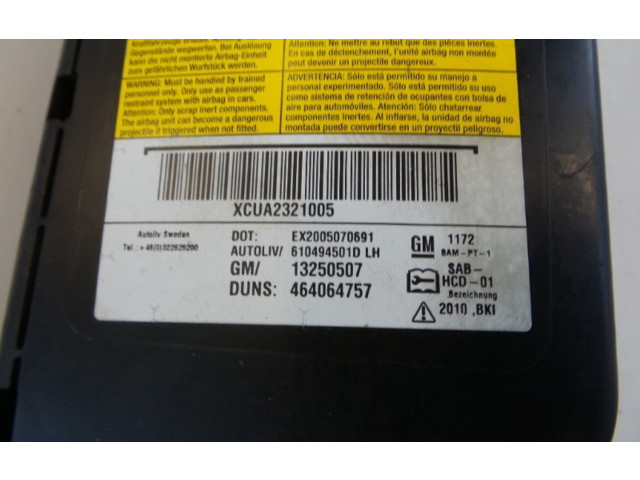 Надувная подушка для сиденья 13250507, 13250507   Opel Meriva B