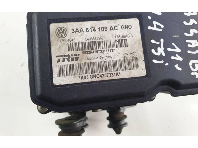 Jednotka ABS 3AA614109AC, 54085622R Volkswagen PASSAT B7 2011