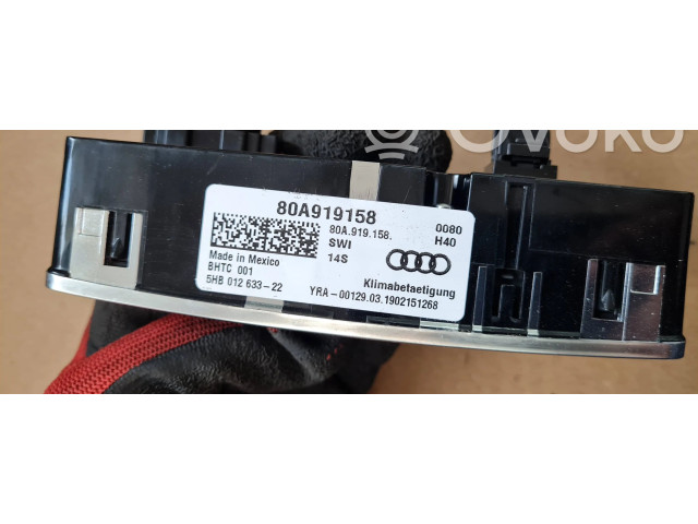 Блок управления климат-контролем 80A919158, 5HB01263322   Audi Q5 SQ5
