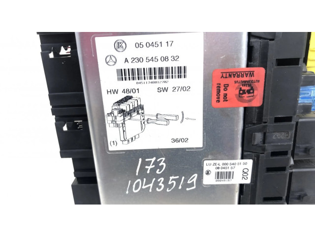 Pojistková skříňka 05045117, A2305454632 Mercedes-Benz SL R230 2002
