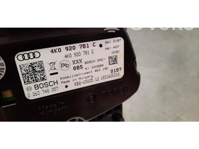 Панель приборов 4K0920781C Audi A6 S6 C8 4K