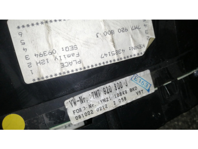 Панель приборов 7M7920800J, YM2110849BKD   Seat Alhambra (Mk1)       